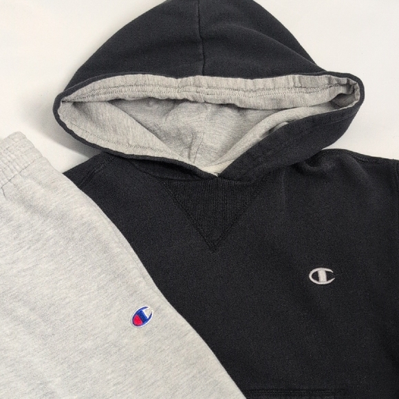 Champion Kids Black and Gray Hoodie - Picture 3 of 5